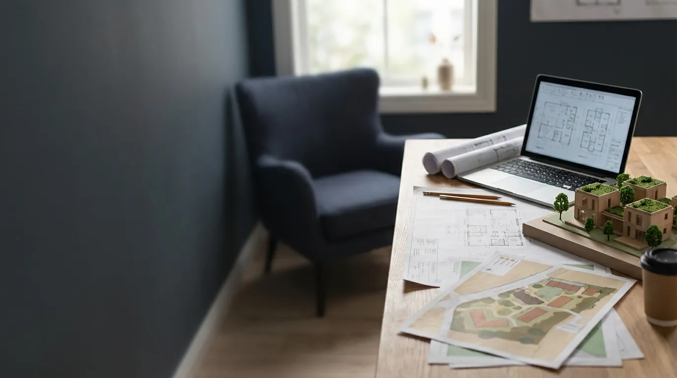 Sustainable development planning documents and green building materials
