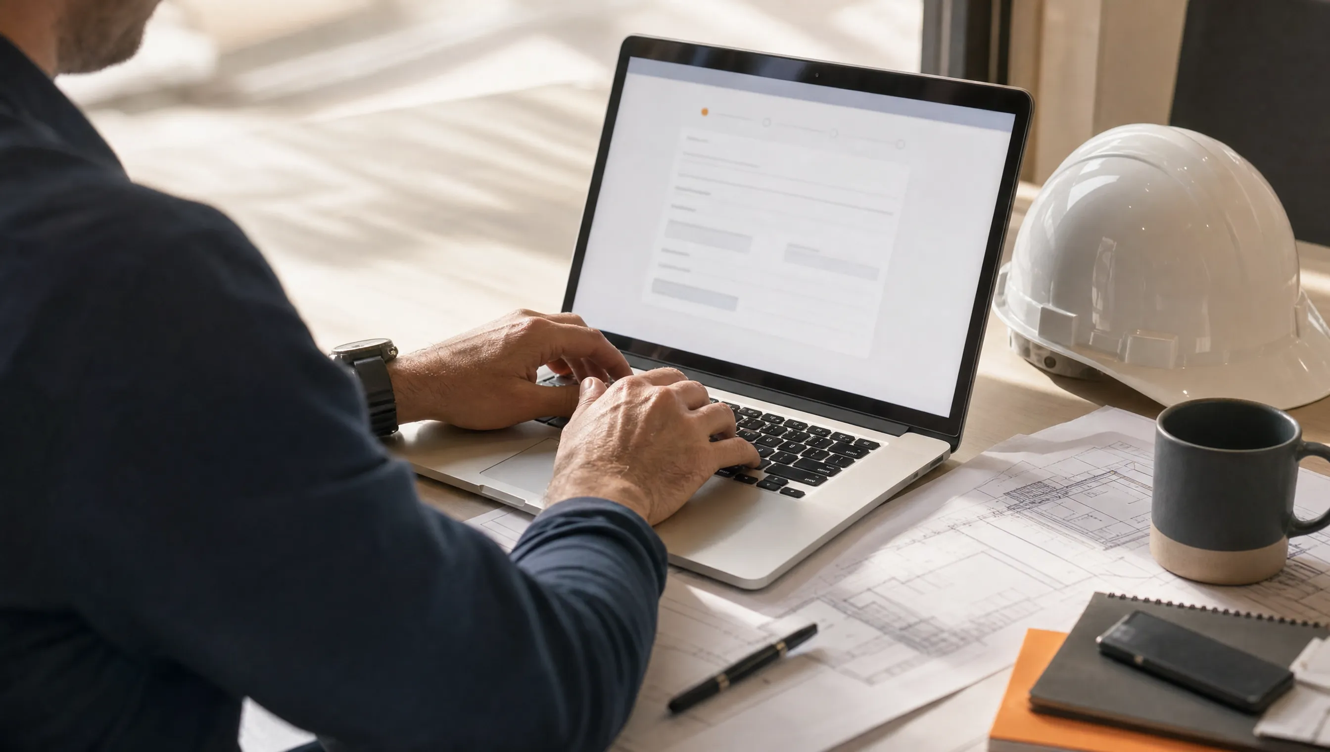 Builder submitting project details online
