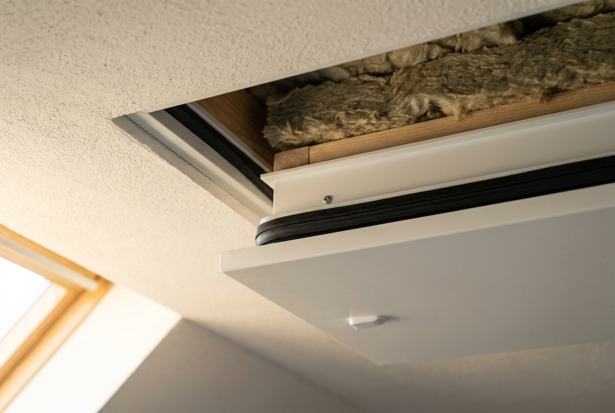 Poorly fitting loft hatch without compression seals